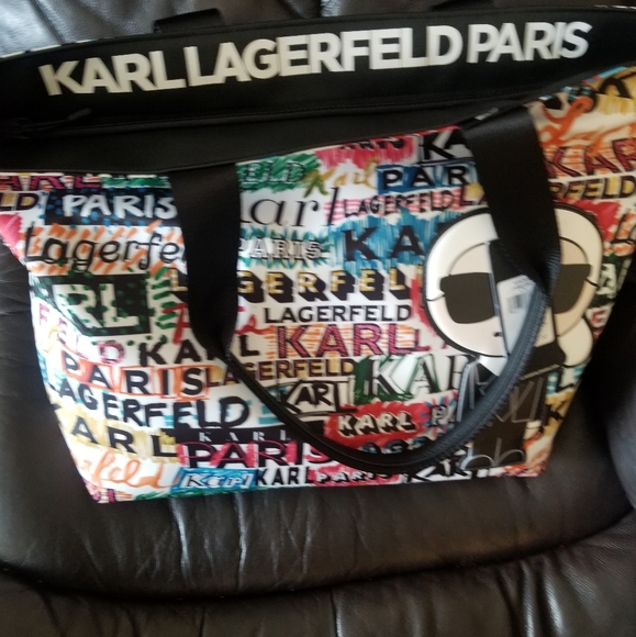 Karl Lagerfeld Paris Amour Large Nylon Tote Bag - Picture 9 of 16